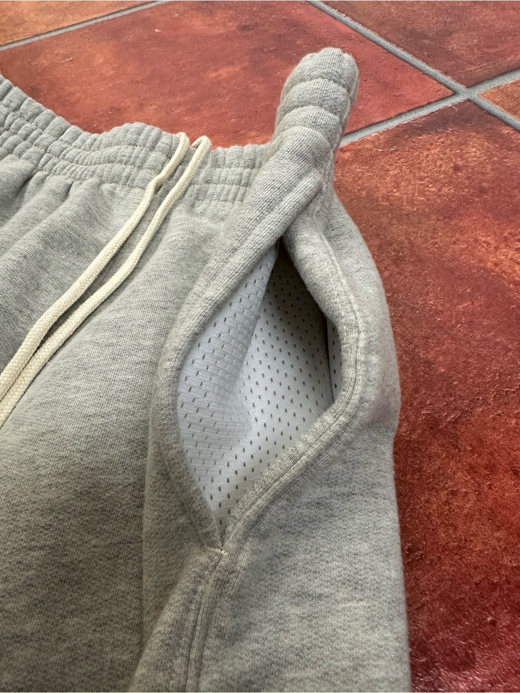 Jjjjound Men's Drawstring Sweat Shorts In Light Heather Gray — image 5 of 7